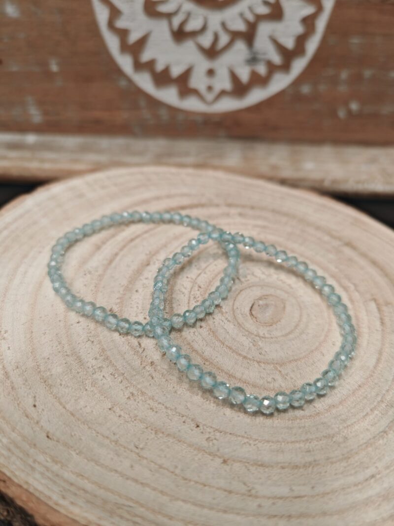 Pulsera Facetada 4-5 mm Topacio Azul