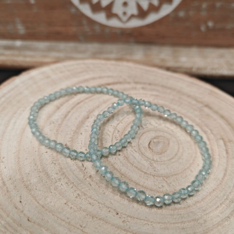 Pulsera Facetada 4-5 mm Topacio Azul