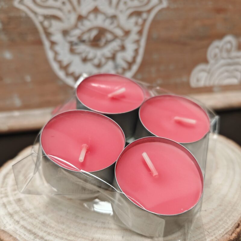 Vela de Té Aroma Frutos Rojos (4 unidades)