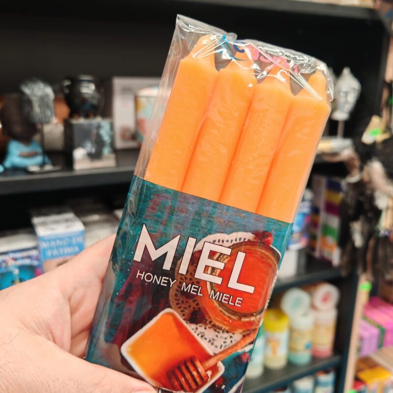 Velas Bujia Aroma Miel (4 Unidades)