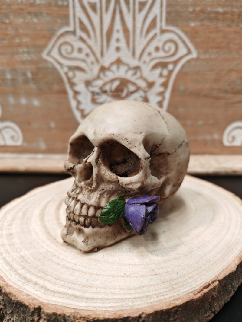Calavera Pequeña Rosa Morada
