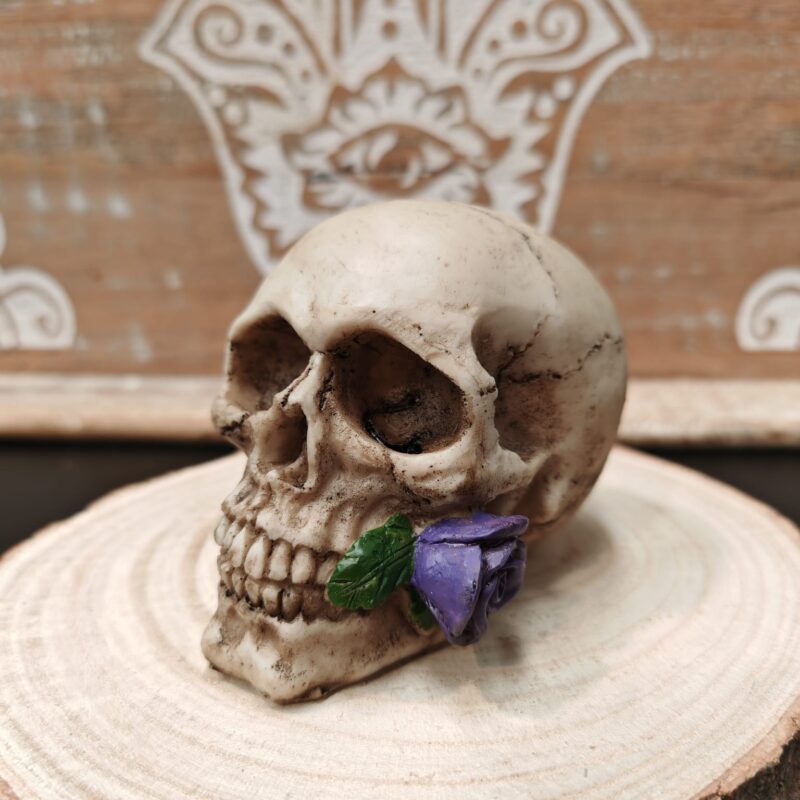 Calavera Pequeña Rosa Morada