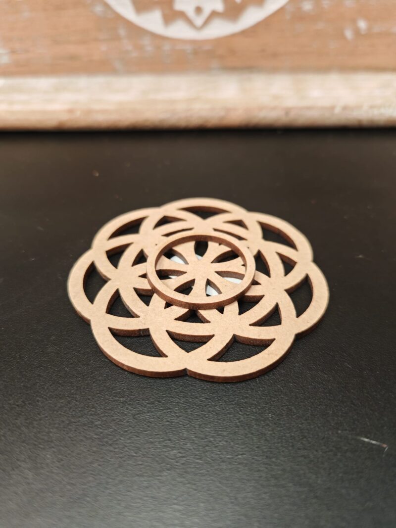 Peana de Madera Flor de la Vida