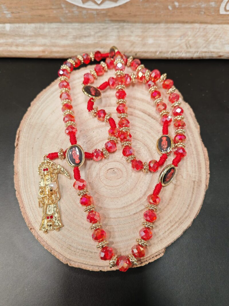 Escapulario Santa Muerte Rojo