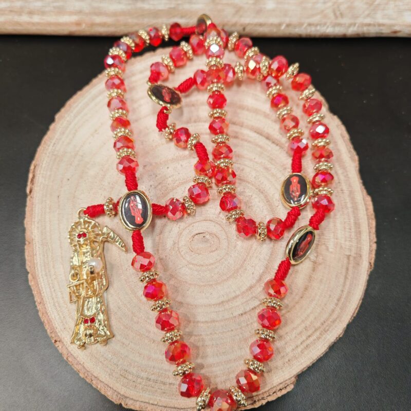 Escapulario Santa Muerte Rojo