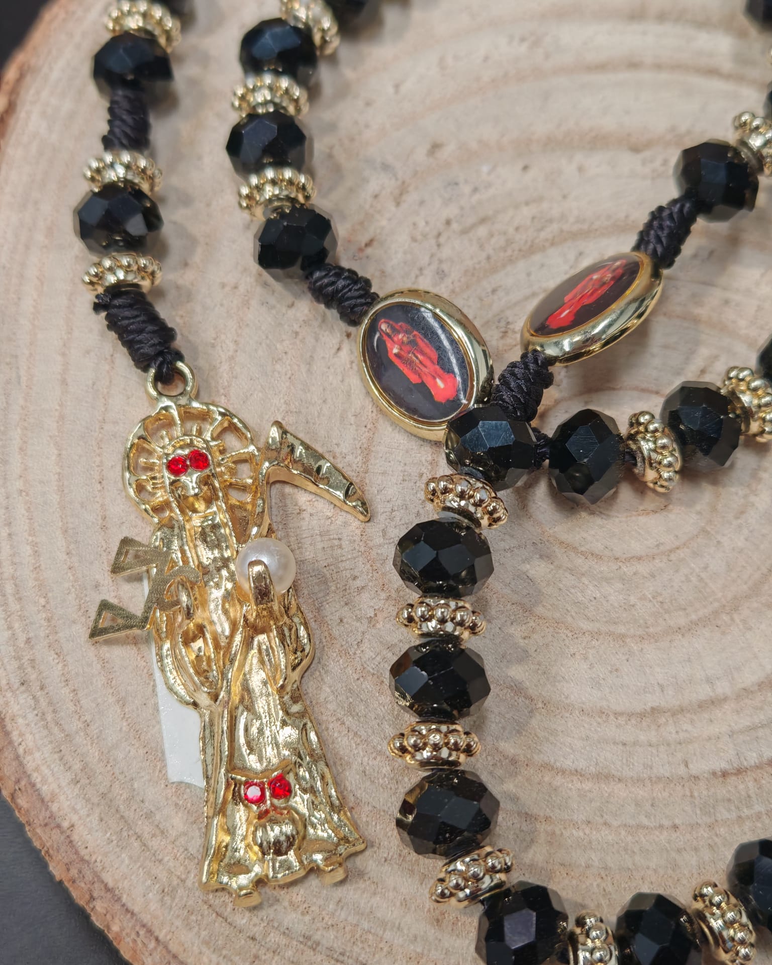 Escapulario Santa Muerte Negro - Imagen 2