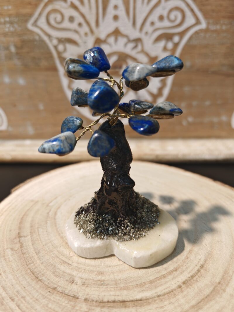 Arbolito Mineral Con Base de Pirita - Lapislazuli