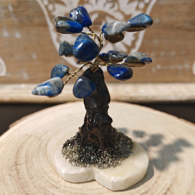 Arbolito Mineral Con Base de Pirita - Lapislazuli