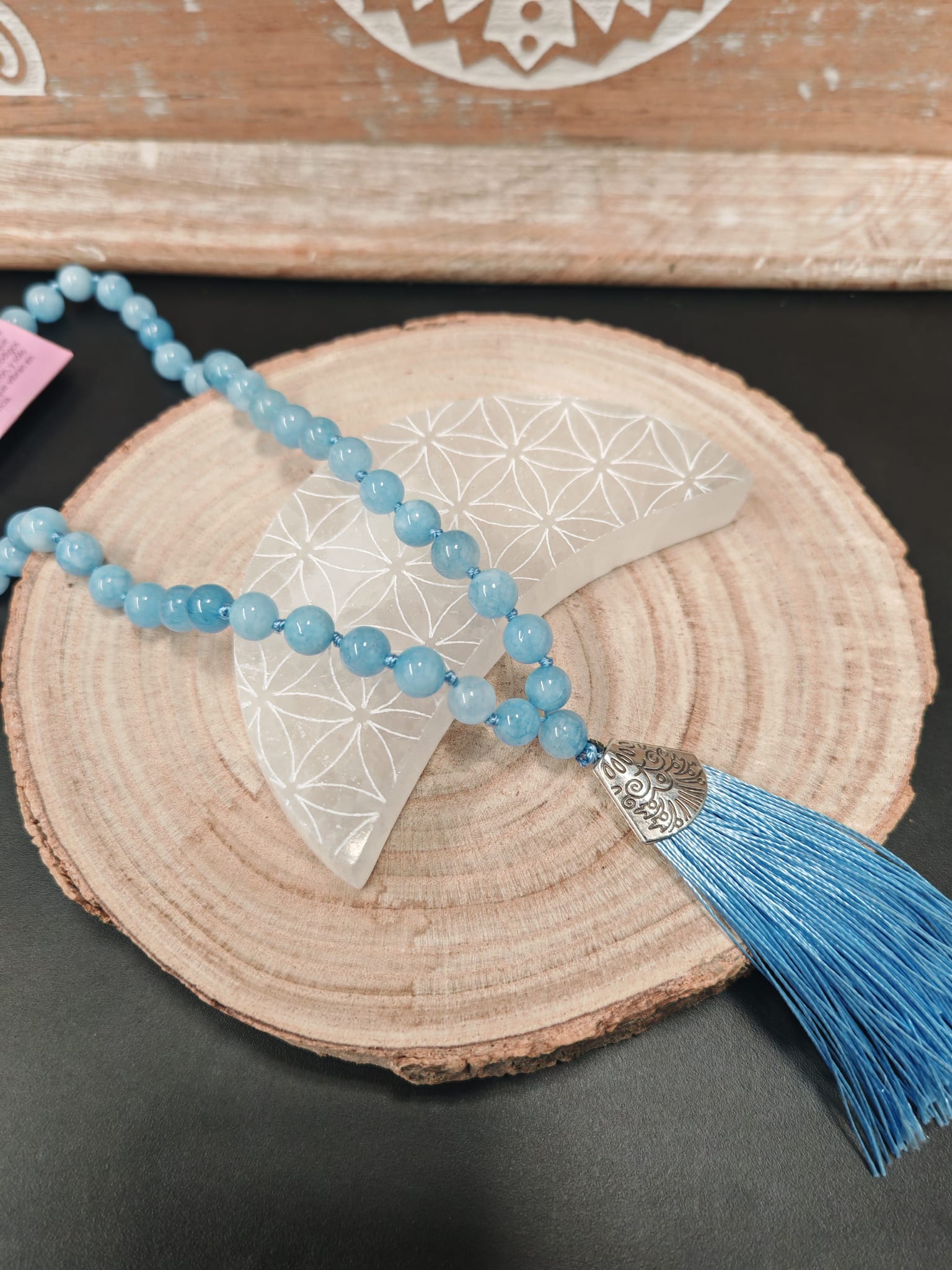 Código Sagrado Cuarzo Azul 8mm