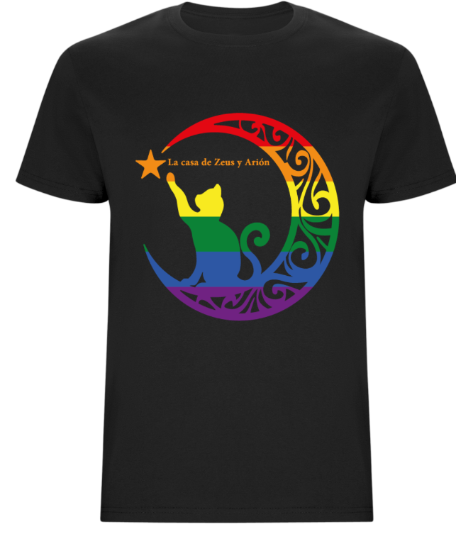 Camiseta Zeus y Arión Negra Talla L