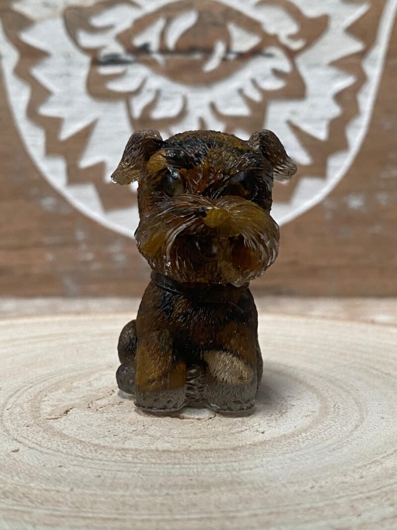 Perrito de Orgonita Ojo de Tigre (4 cm)