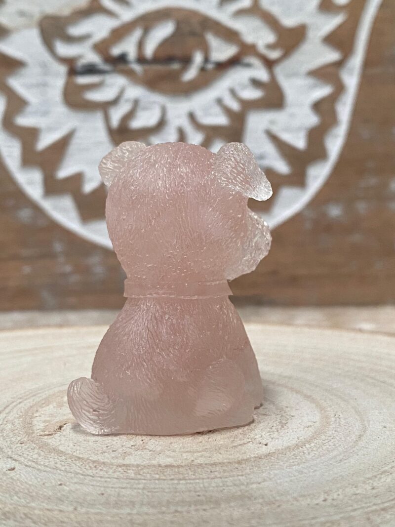Perrito de Orgonita Cuarzo Rosa (4 cm) - Imagen 2