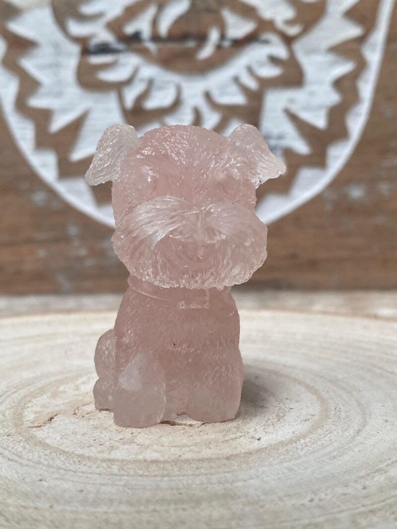 Perrito de Orgonita Cuarzo Rosa (4 cm)