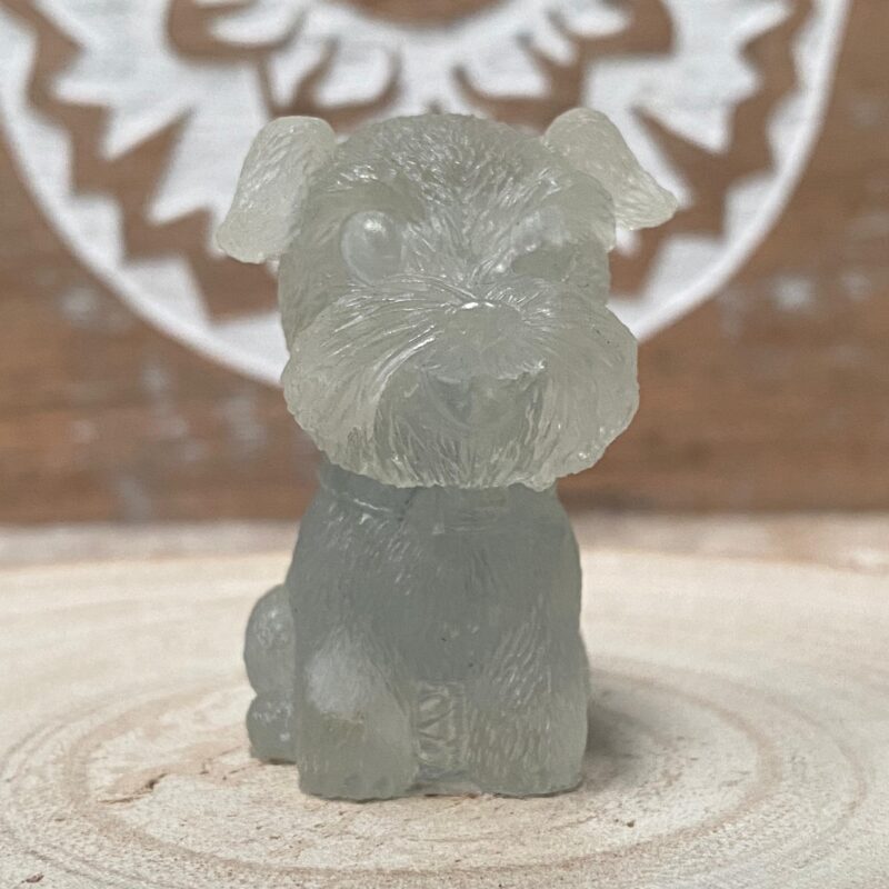 Perrito de Orgonita Fluorita Blanca (4 cm)