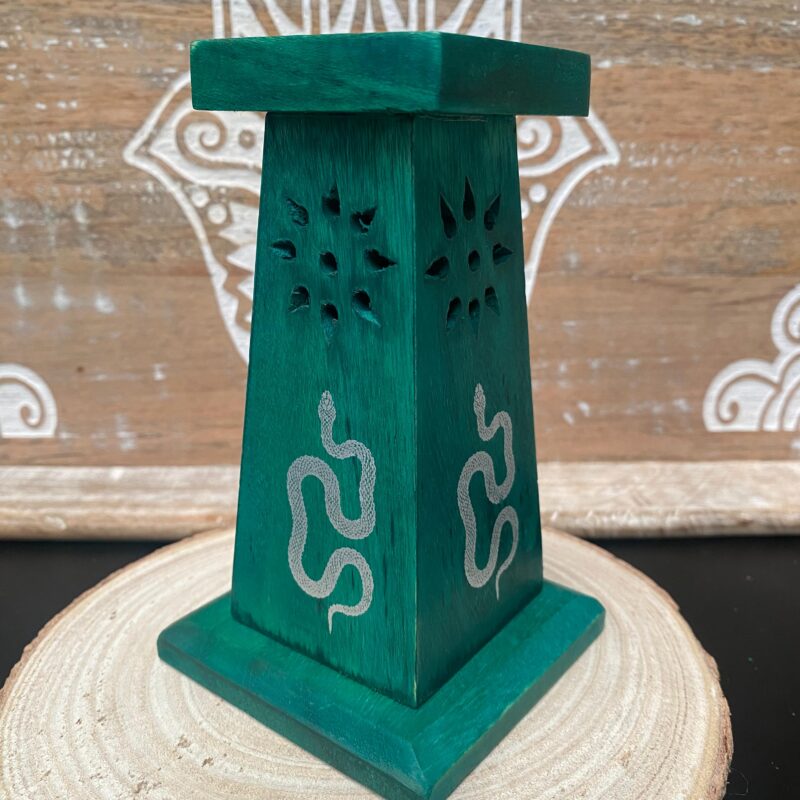 Mini Torre Incensario de Conos Verde