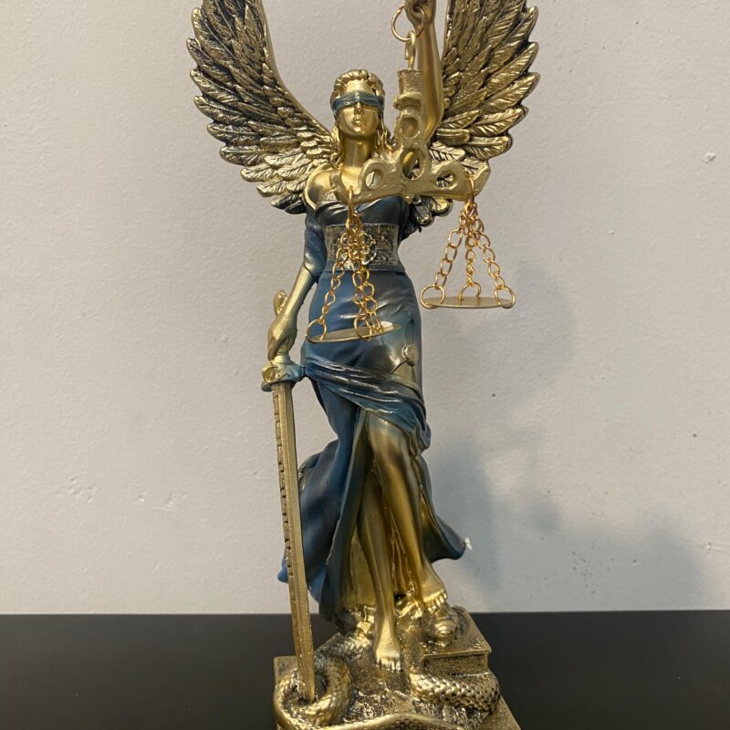 Diosa de la Justicia Alas Mediana 25cm Azul