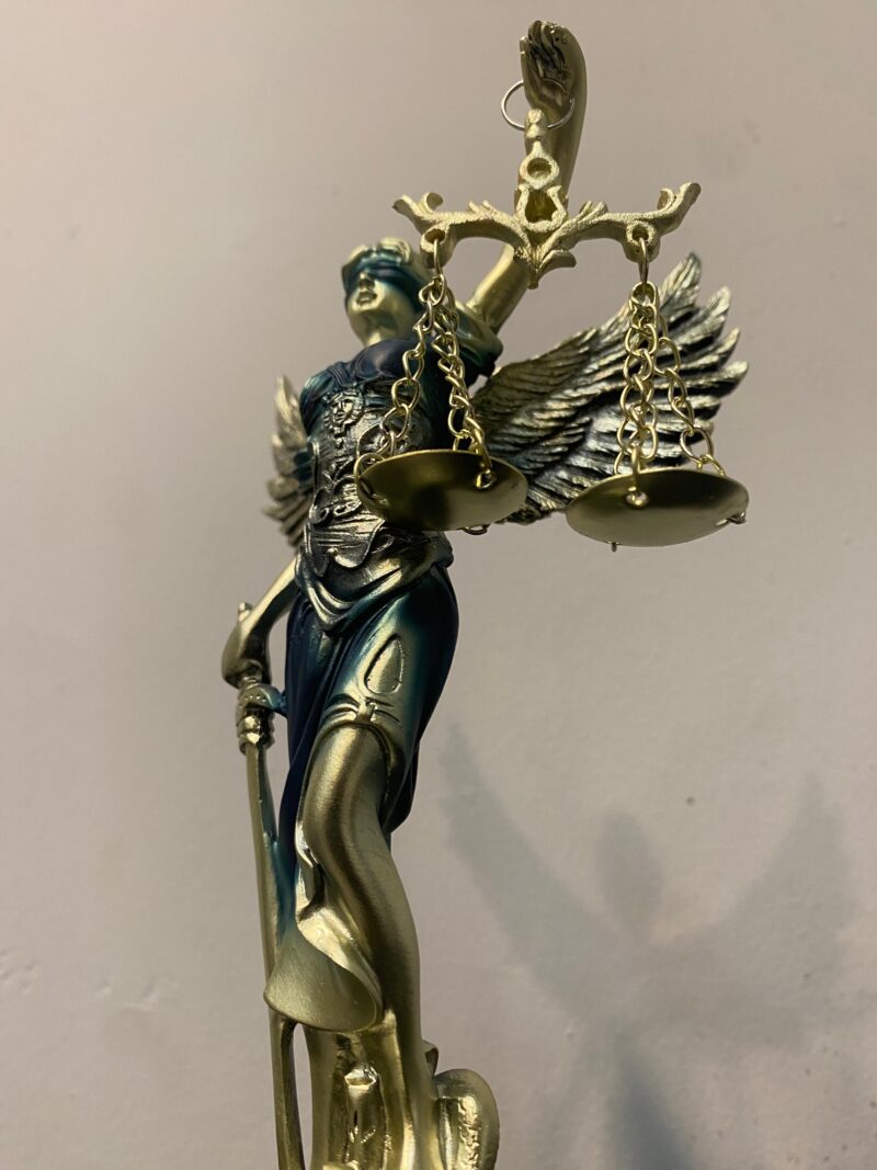 Diosa de la Justicia Alas Pequeña 19cm Azul - Imagen 3