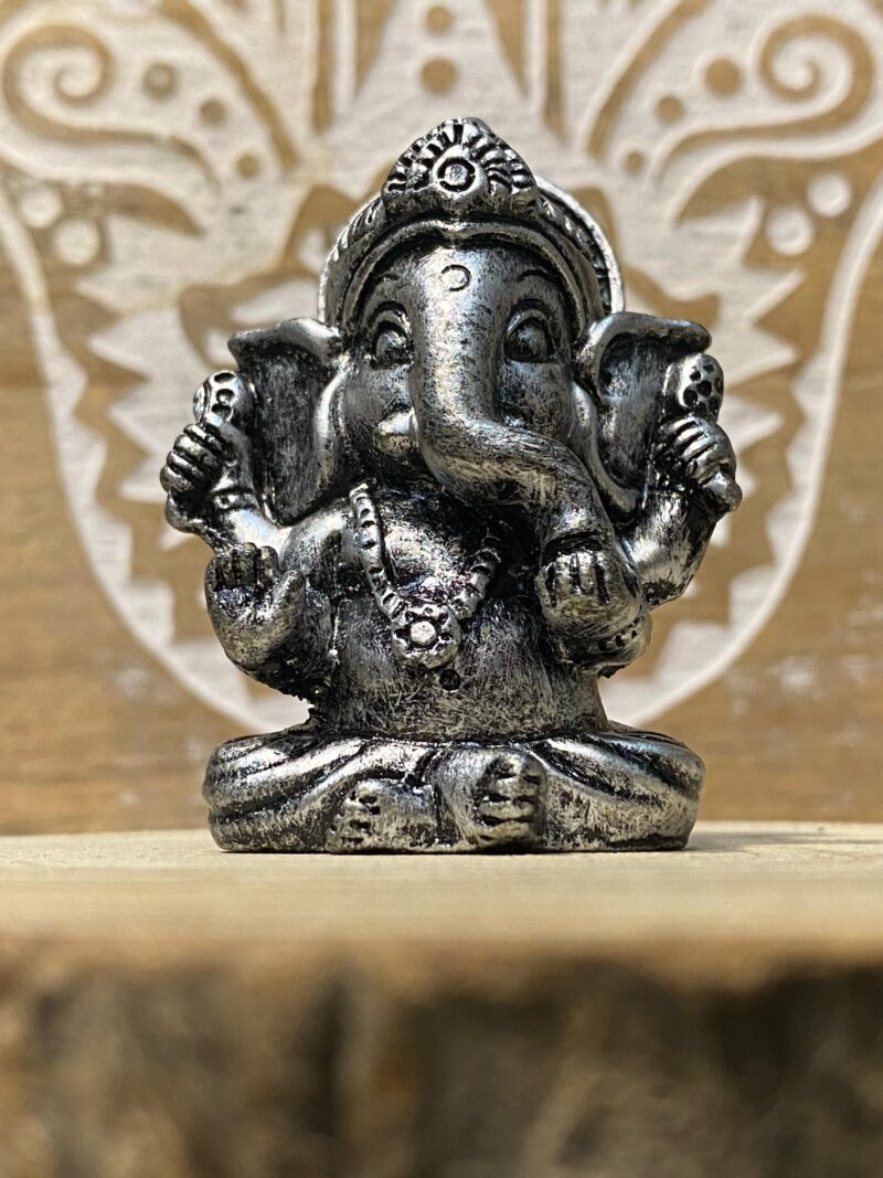 Mini Ganesha Plateada (6 cm) - Imagen 2