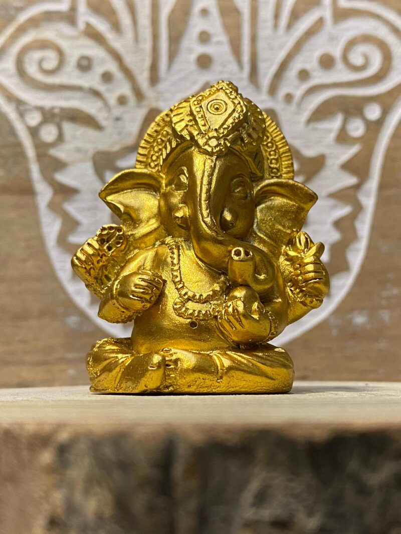 Mini Ganesha Dorada (6 cm) - Imagen 2