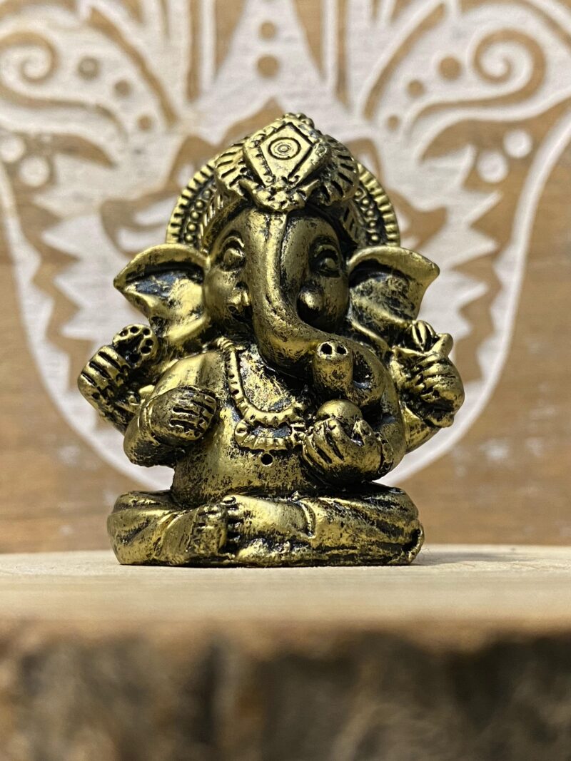 Mini Ganesha Dorado Viejo (6 cm) - Imagen 2