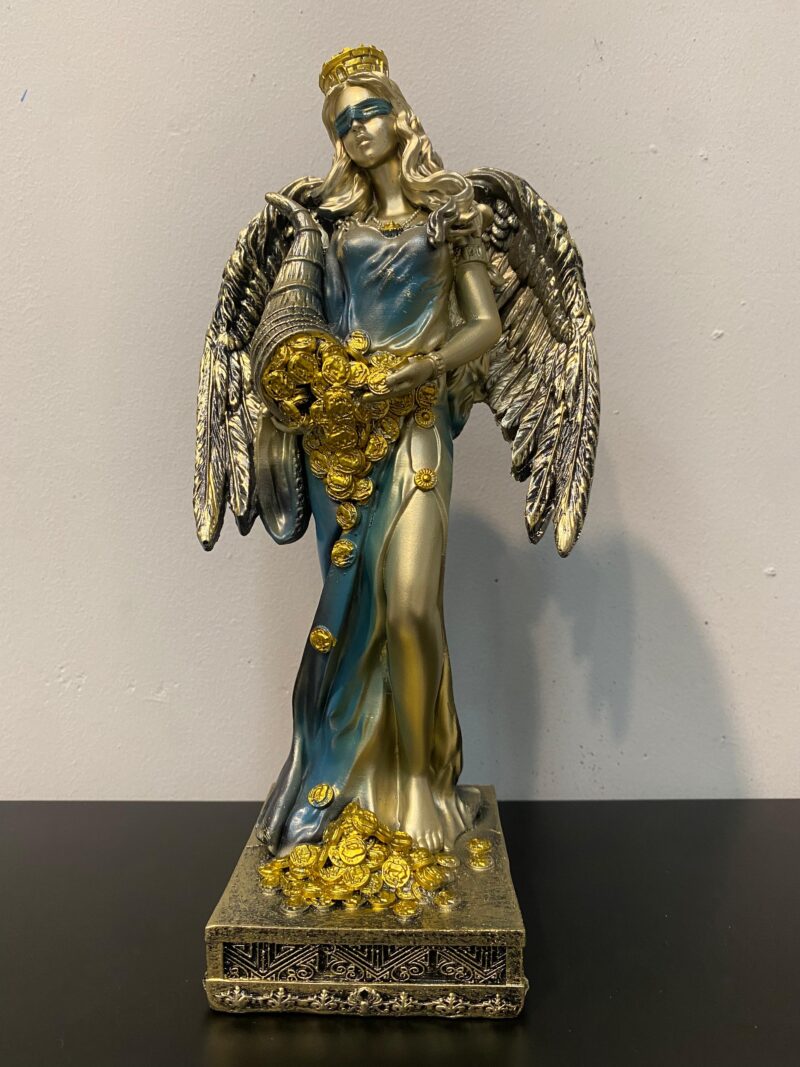 Diosa de la Fortuna Alas Azul (28cm)