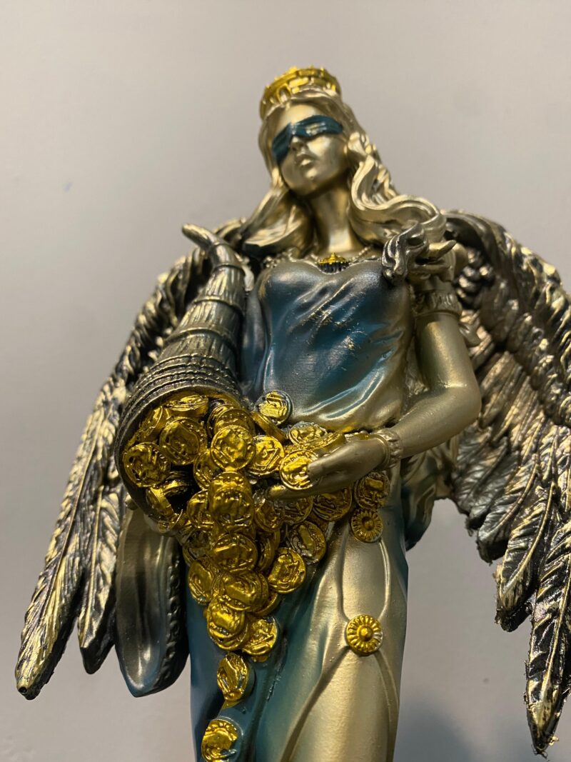 Diosa de la Fortuna Alas Azul (28cm) - Imagen 3