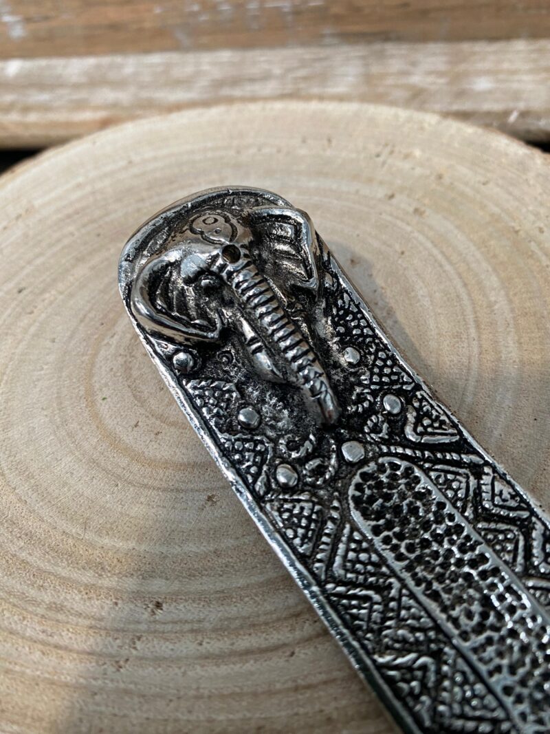 Porta Incienso Metal Ganesha y Sol - Imagen 2