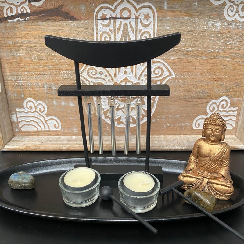 Porta Velas Buda Zen 33x13x21cm