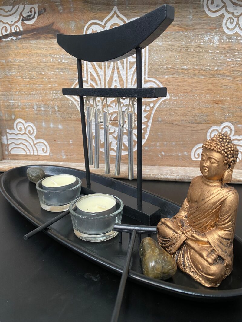 Porta Velas Buda Zen 33x13x21cm - Imagen 2
