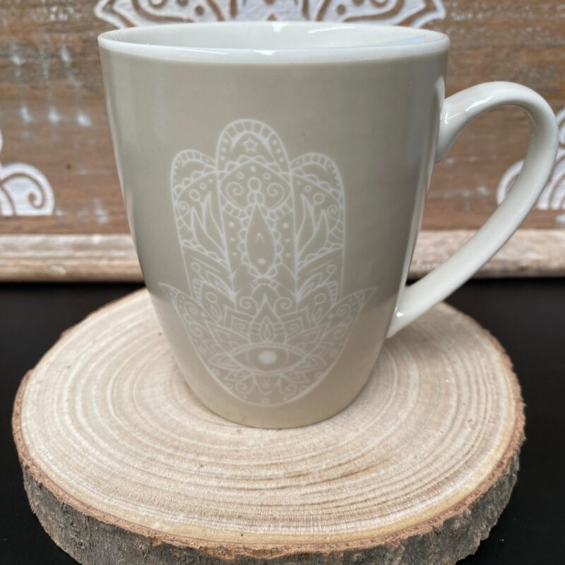 Taza Mano de Fátima Color Crema