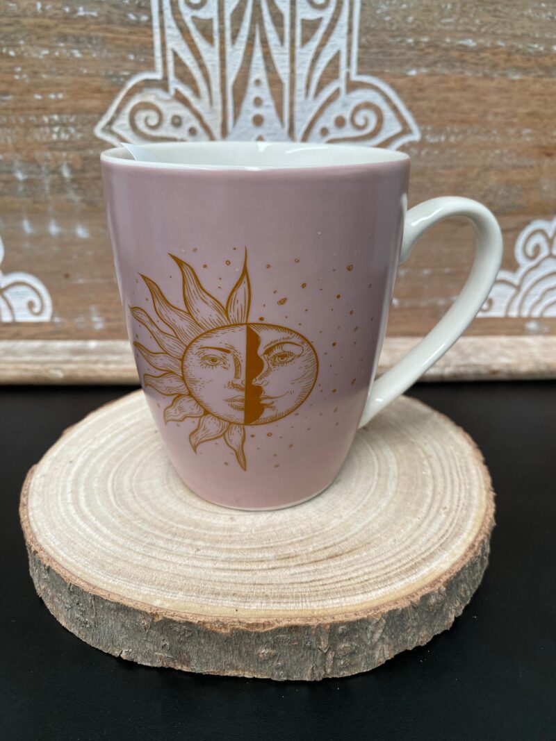 Taza Sol y Luna Color Rosa