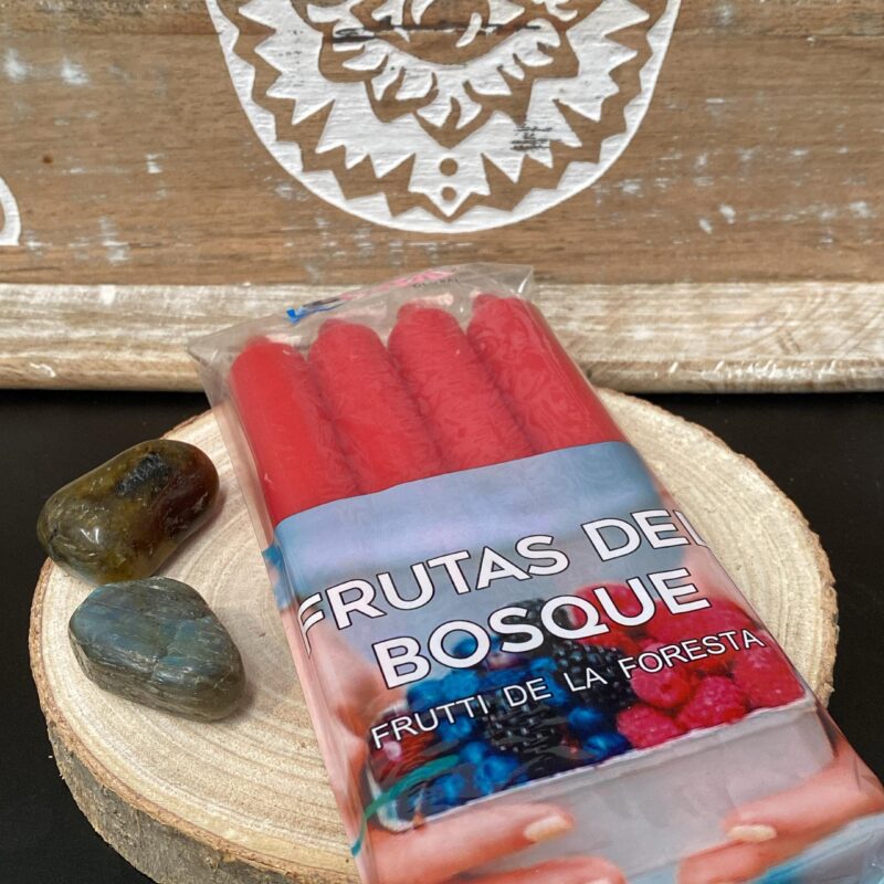 Velas Bujia Aroma Frutas del Bosque (4 Unidades)