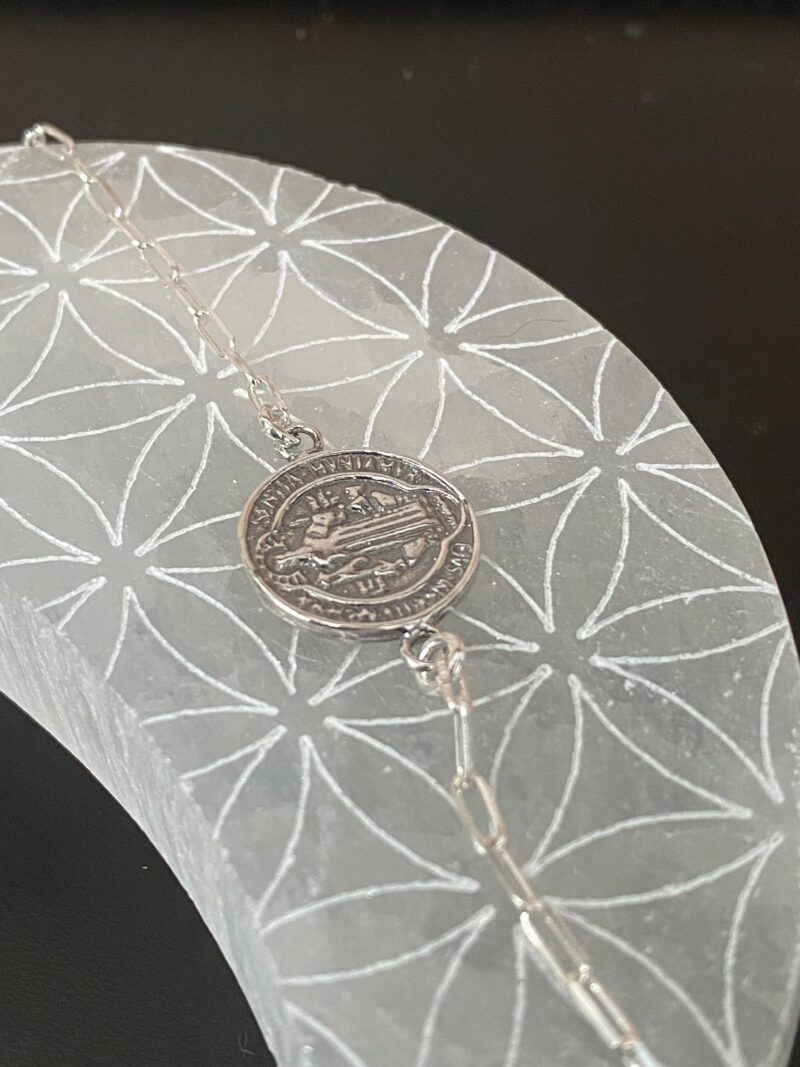 Pulsera Medalla San Judas Tadeo - Plata de Ley - Imagen 2