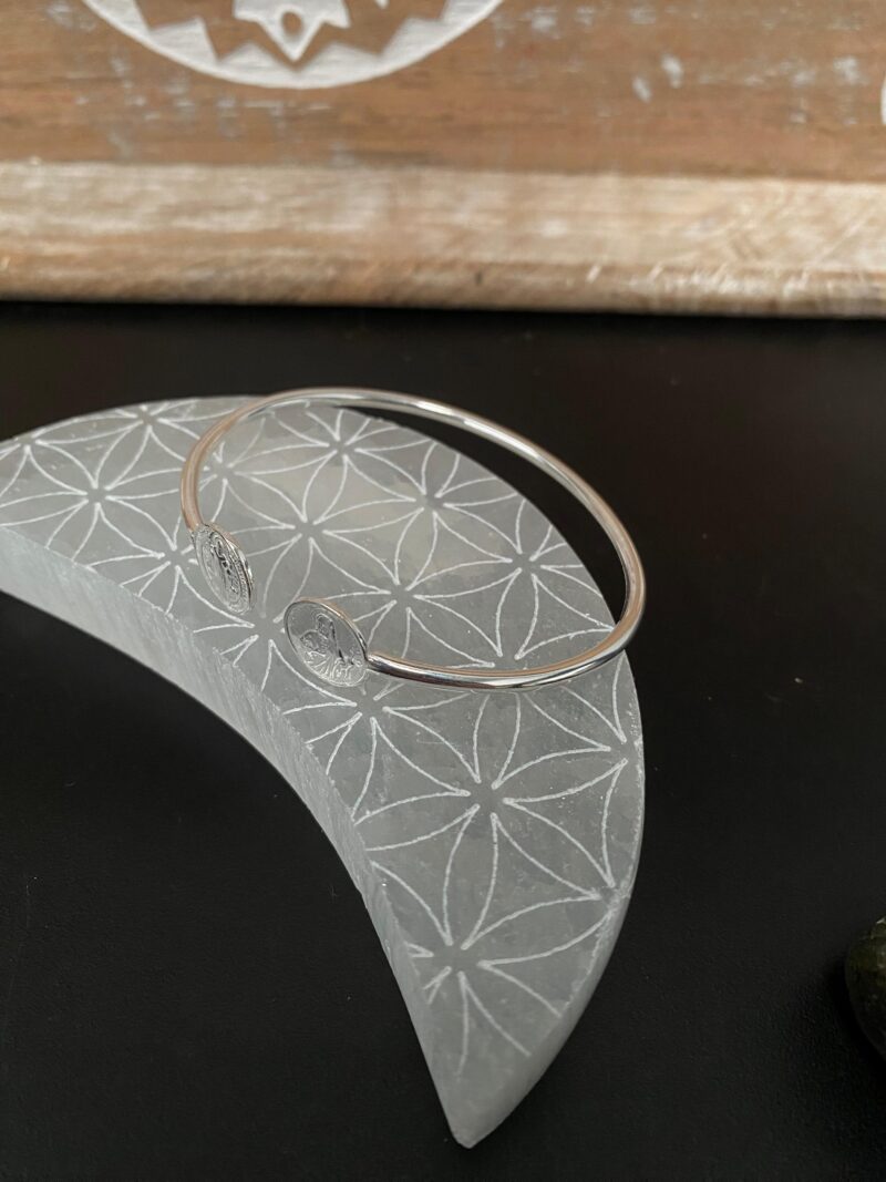 Brazalete San Judas Tadeo/ San Benito - Plata de Ley - Imagen 2
