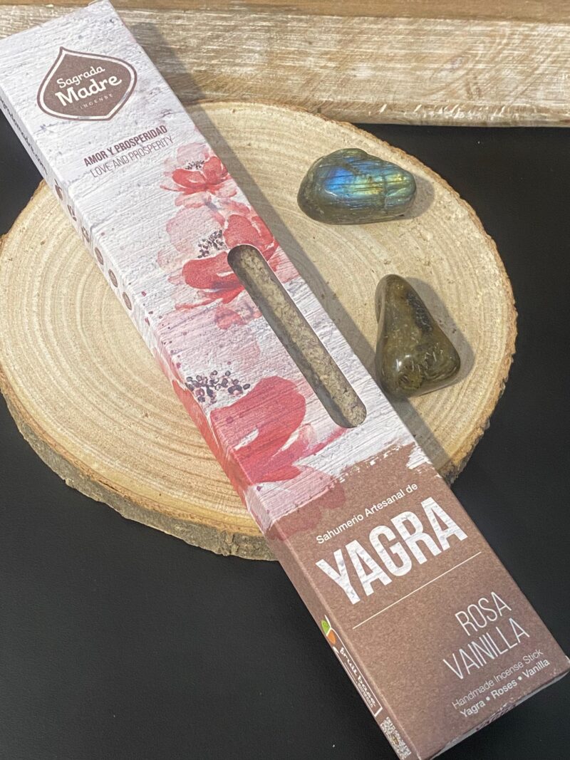 Incienso Sagrada Madre YAGRA con Rosa y Vainilla (Amor y Prosperidad)