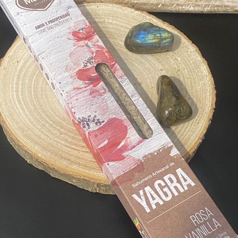 Incienso Sagrada Madre YAGRA con Rosa y Vainilla (Amor y Prosperidad)