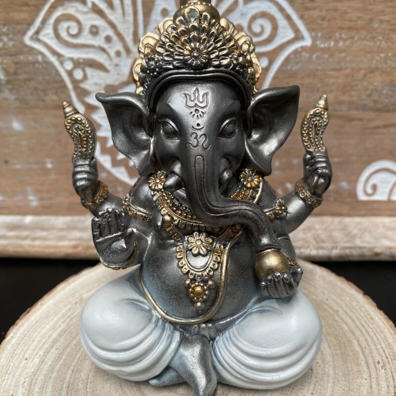 Ganesha Color Plateado y Dorado 13cm