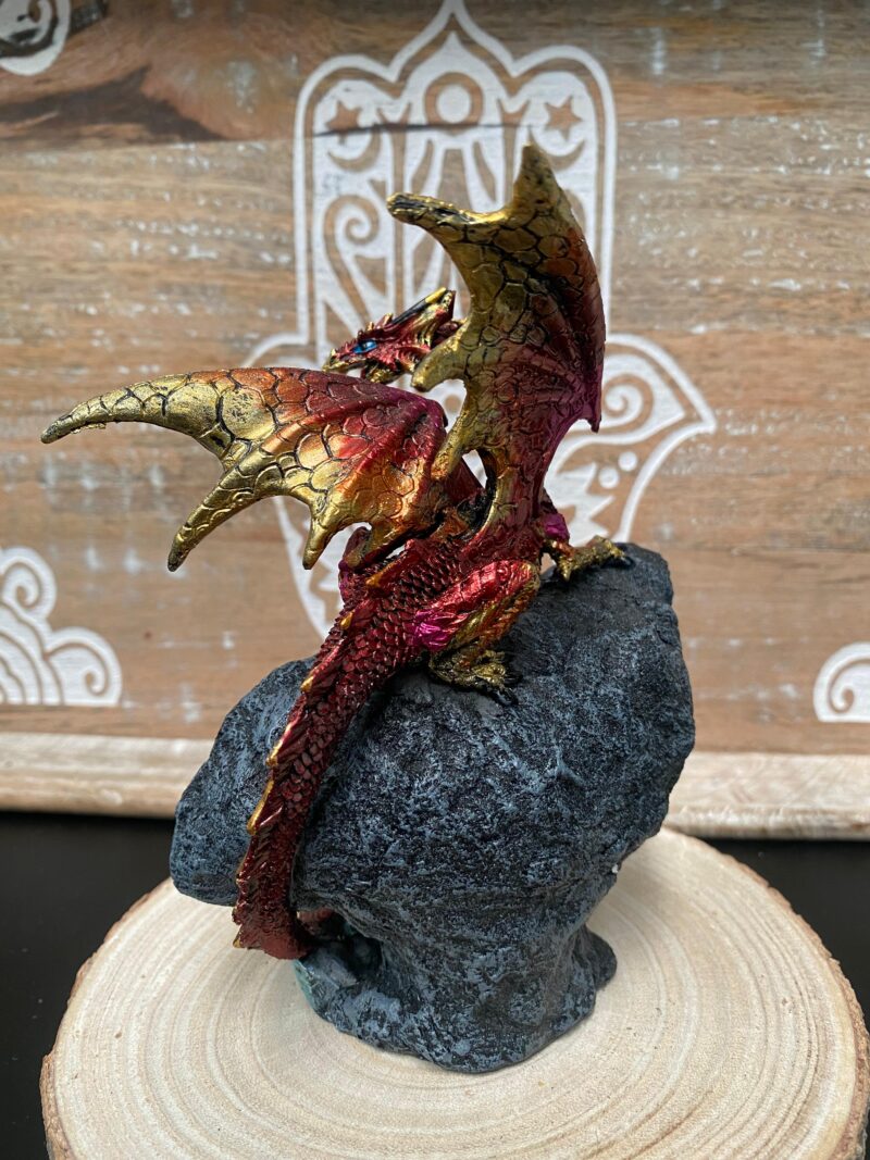 Figura Dragón con Drusa (Sintética) Naranja Mod 2 - Imagen 2