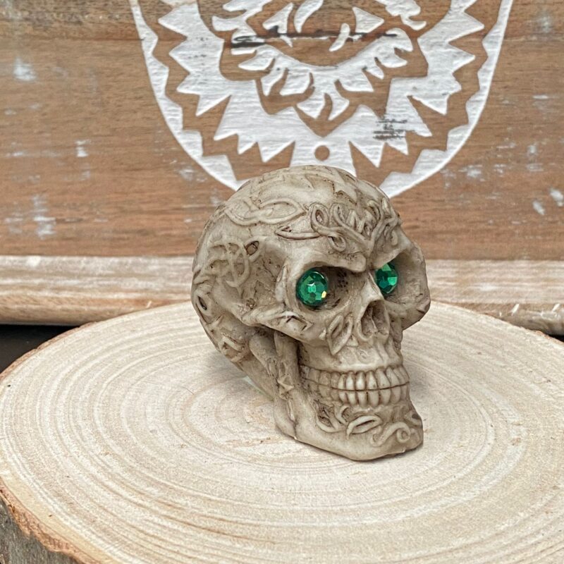 Calavera Pequeña Cristales Verdes