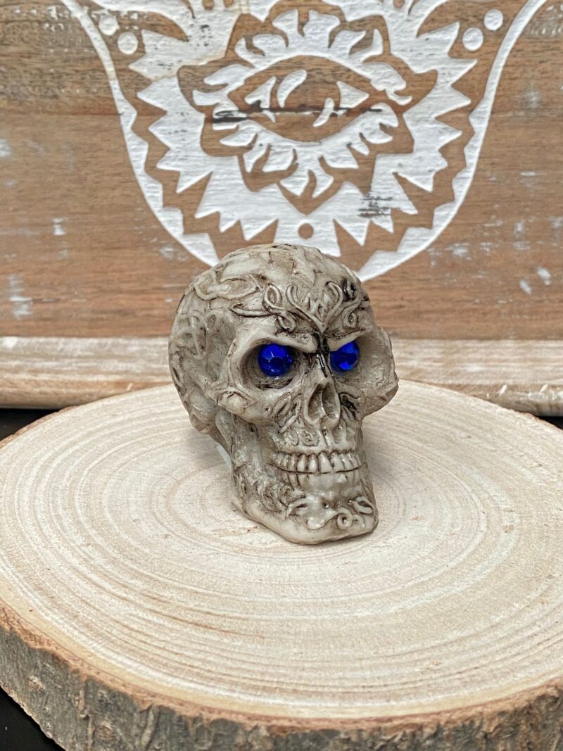Calavera Pequeña Cristales Azules