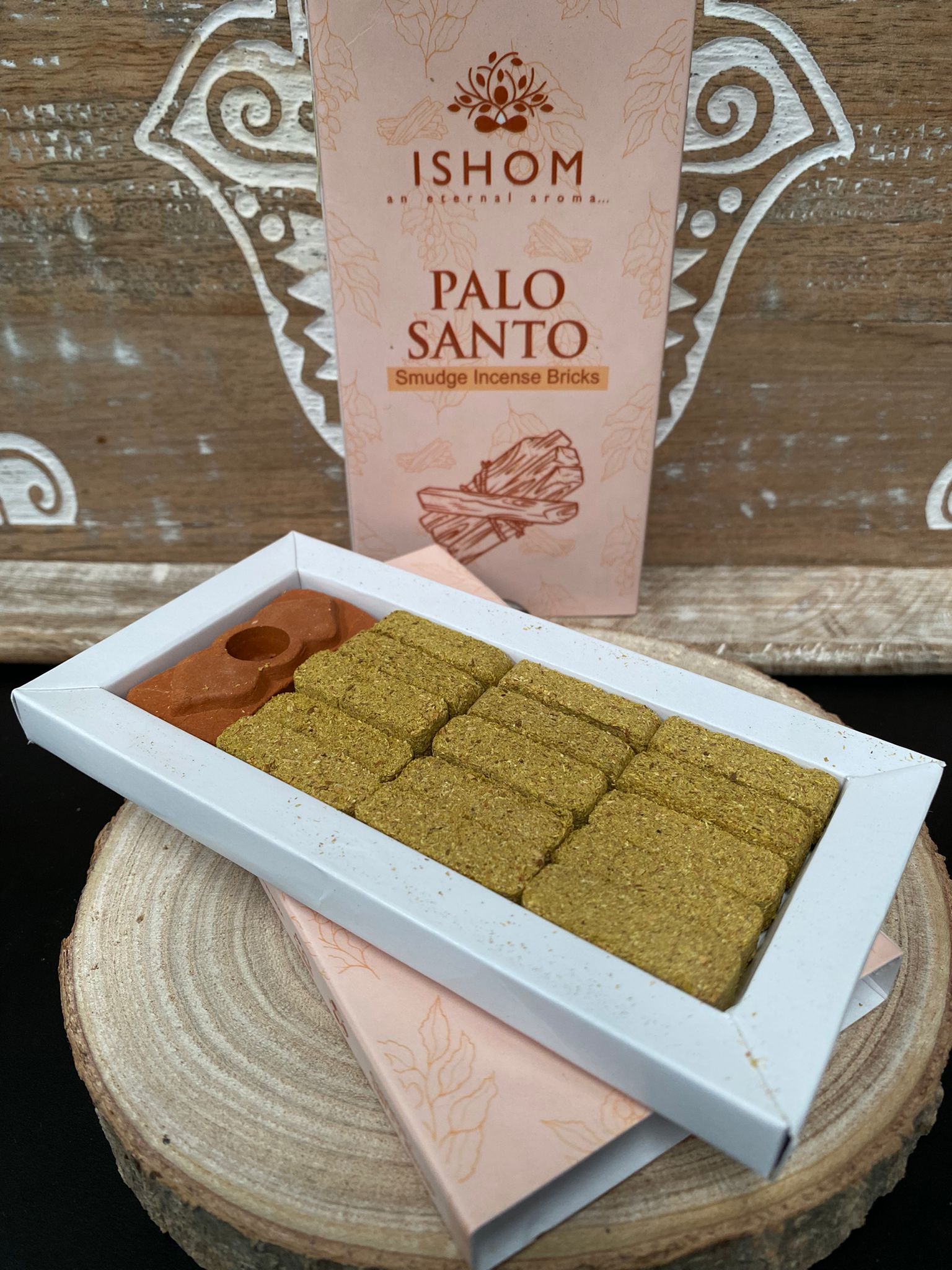 ISHOM Ladrillos de Incienso Palo Santo 15 Ladrillos