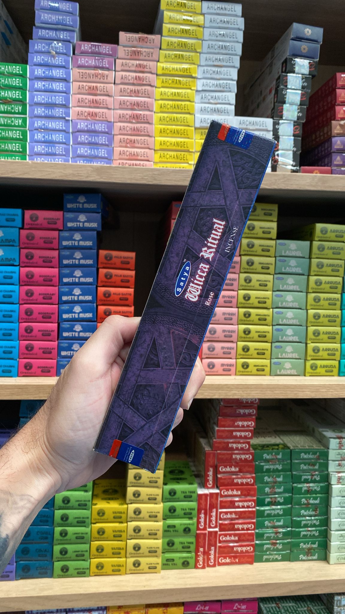 Satya Incienso Rosa Wicca Ritual