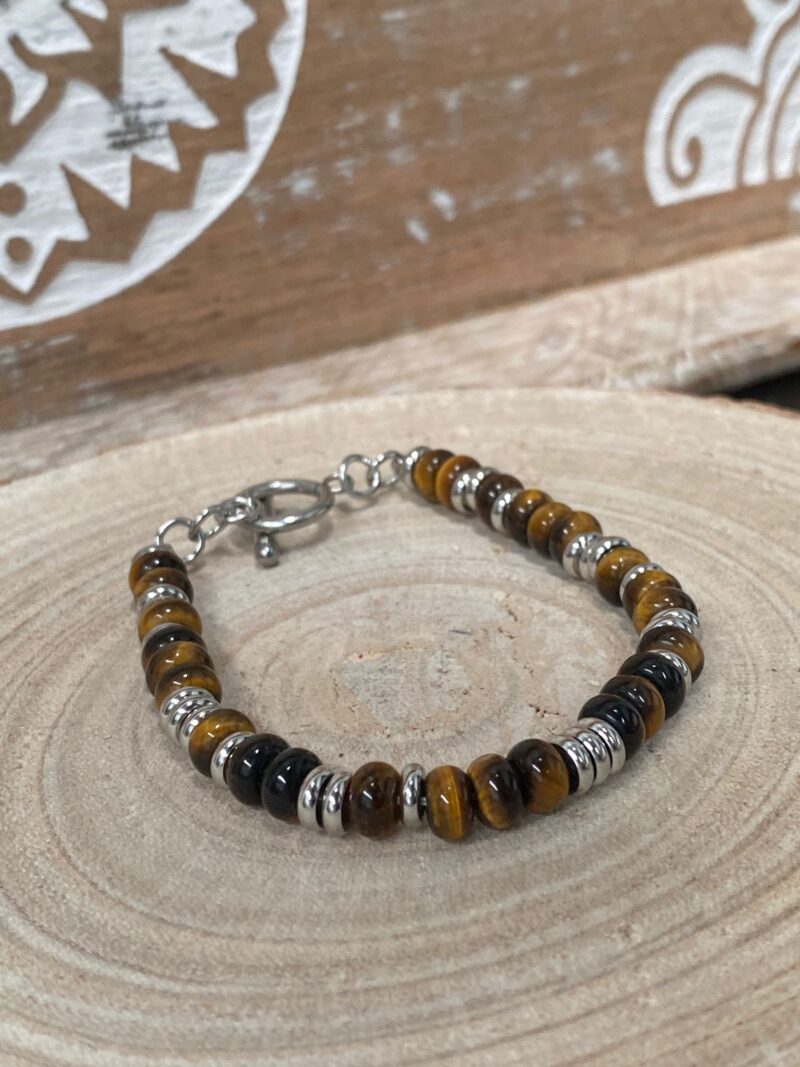 Pulsera Ojo de Tigre (Modelo 1) - Acero Inoxidable