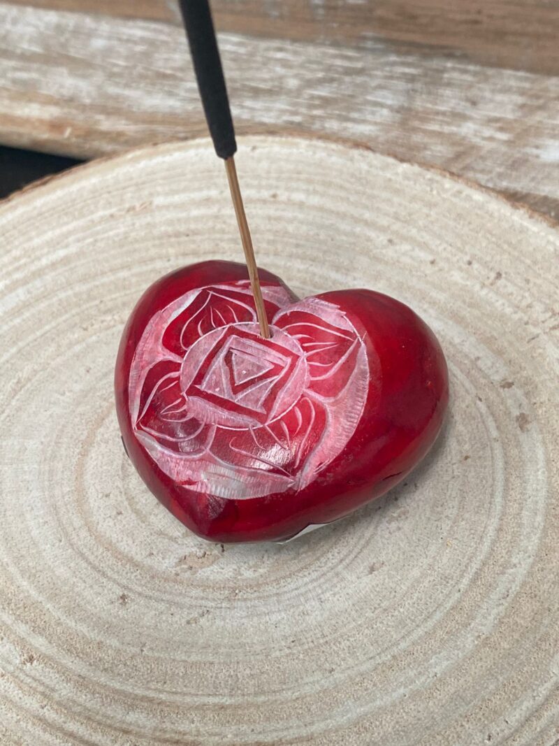 Incensario Corazón Chakra Raíz (Rojo)
