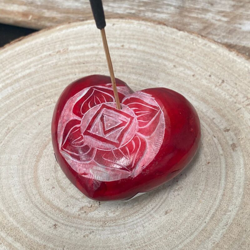 Incensario Corazón Chakra Raíz (Rojo)