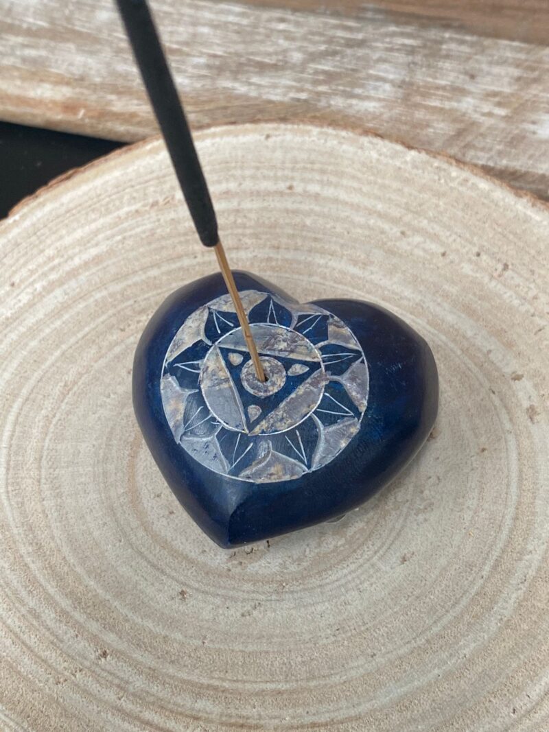 Incensario Corazón Chakra de la Garganta (Azul)