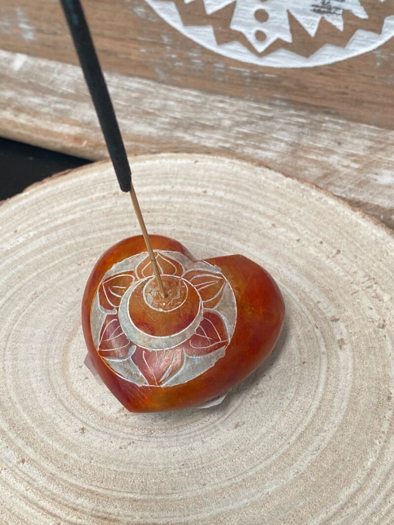 Incensario Corazón Chakra Sacro (Naranja)