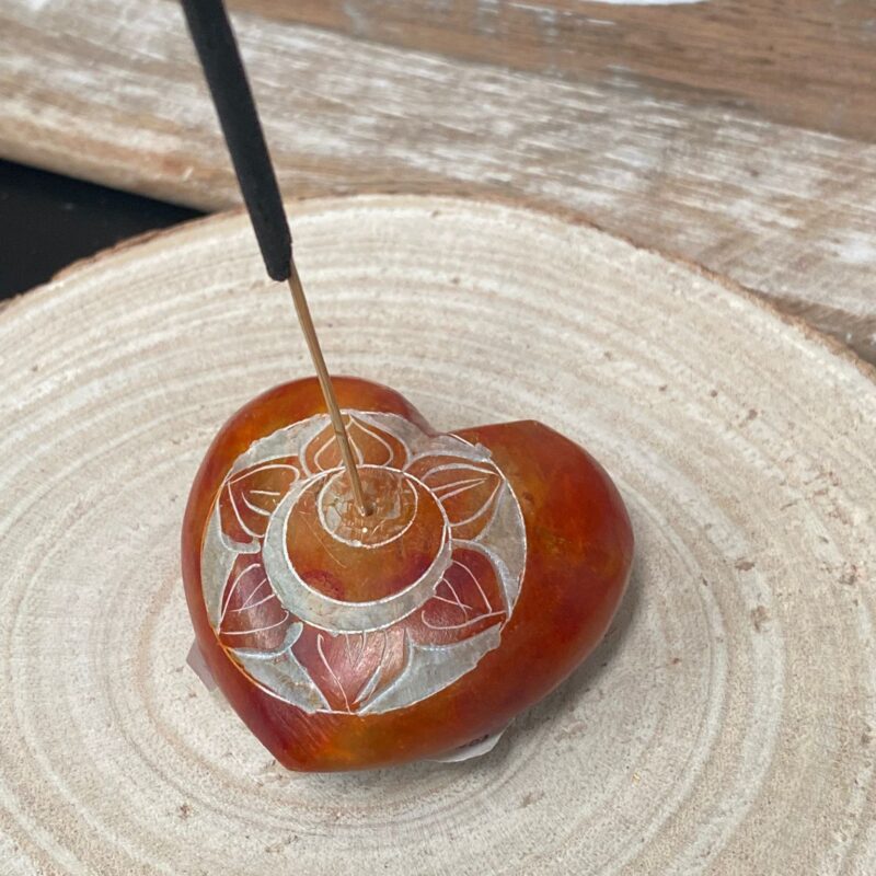 Incensario Corazón Chakra Sacro (Naranja)