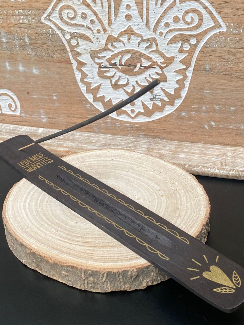 Porta Incienso Madera y Dorado (Modelo 2)