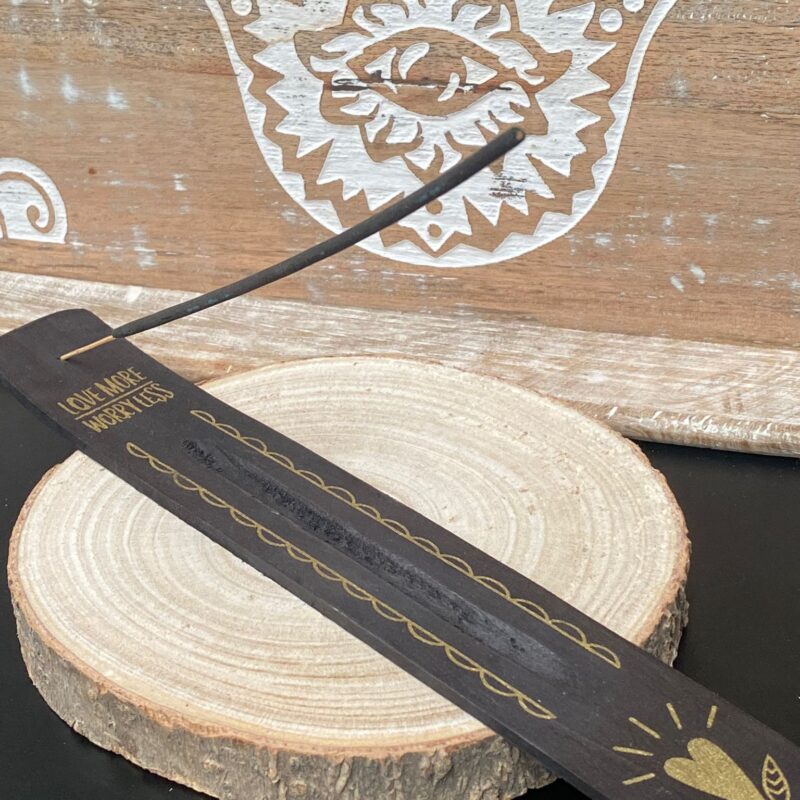 Porta Incienso Madera y Dorado (Modelo 2)